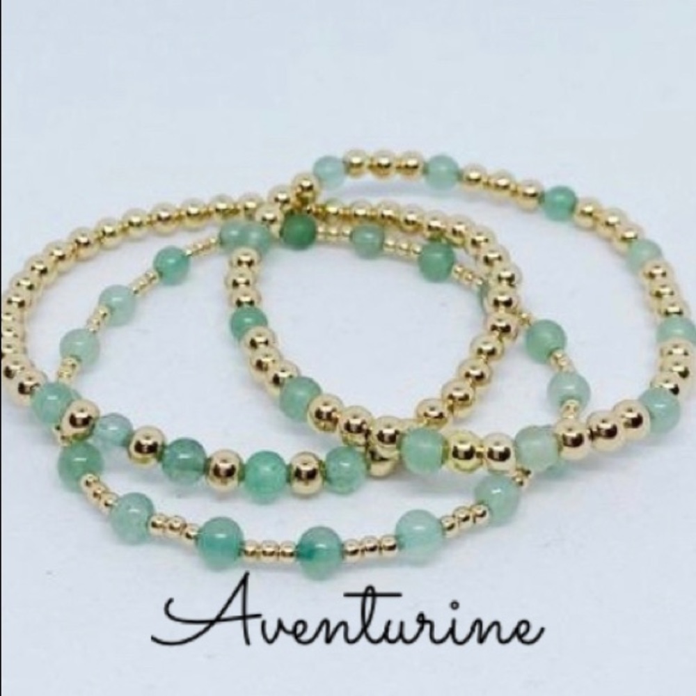 14k Gold Filled Bracelets  / gemstone ....